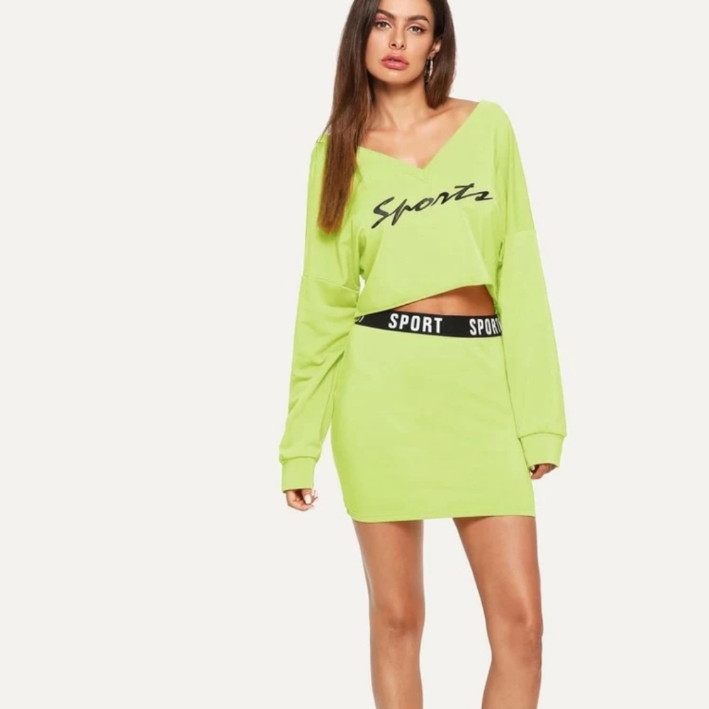 Double V Neck Sport Set